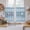 Coastal blue striped / ocean sea starfish coral shell, variant on Coastal Blue Striped Kitchen Curtain for Berdoom Living Room Cafe 45 Inch Length, Ocean Sea Summer Starfish Coral Shells Tiers Curtains Light Filtering Drapes Window Treatment 2 Panels 52"Wx45"L