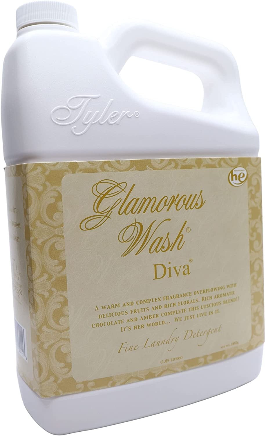 Tyler Candle Diva Glamorous Wash Liquid Laundry Detergent, 24 Loads, 64 fl oz