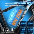 thumbnail image 3 of 5000w Peak Dual Motor Electric Bike, 26" Fat Tire All Terrain Electric Bike for Adults, Shimano 21 Speed 45-50 MPH Off-Road Commuter Mtb, 60V 25AH Front Suspension & Hydraulic Disc Brake Ebike, 3 of 12