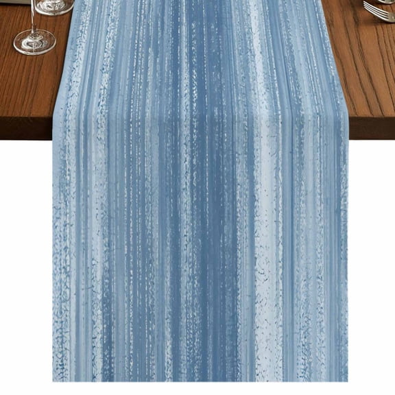 Table Runners 70 Inches Long Dress Scarves, Blue Farmhouse Coffee/Dining/Kitchen Table Decor, Holiday Table Runner, Vintage Modern Abstract Art Ombre 13x70 Inch