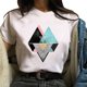 thumbnail image 1 of Pntutb Camiseta suelta de cuello redondo para mujer con estampado gráfico geométrico de moda para mujer Pntutb Pntutb-3810, 1 of 4