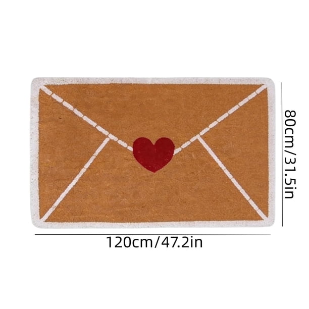 Alfombras de baño, alfombras para sala de estar, alfombra de área, alfombra de baño, alfombra de exterior, felpudo de bienvenida con forma de corazón, respaldo sin goma, alfombras de bienvenida con fo