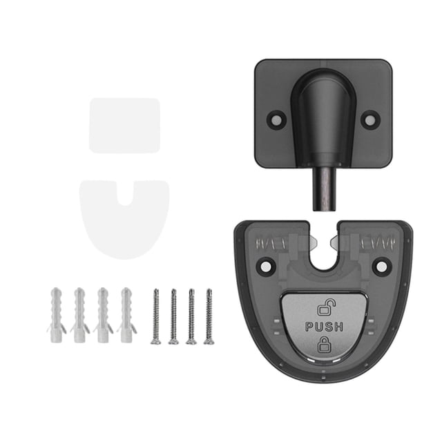 Tope de puerta a prueba de viento Tope de puerta Premium Suelo liso Fácil de instalar Mecánico negro