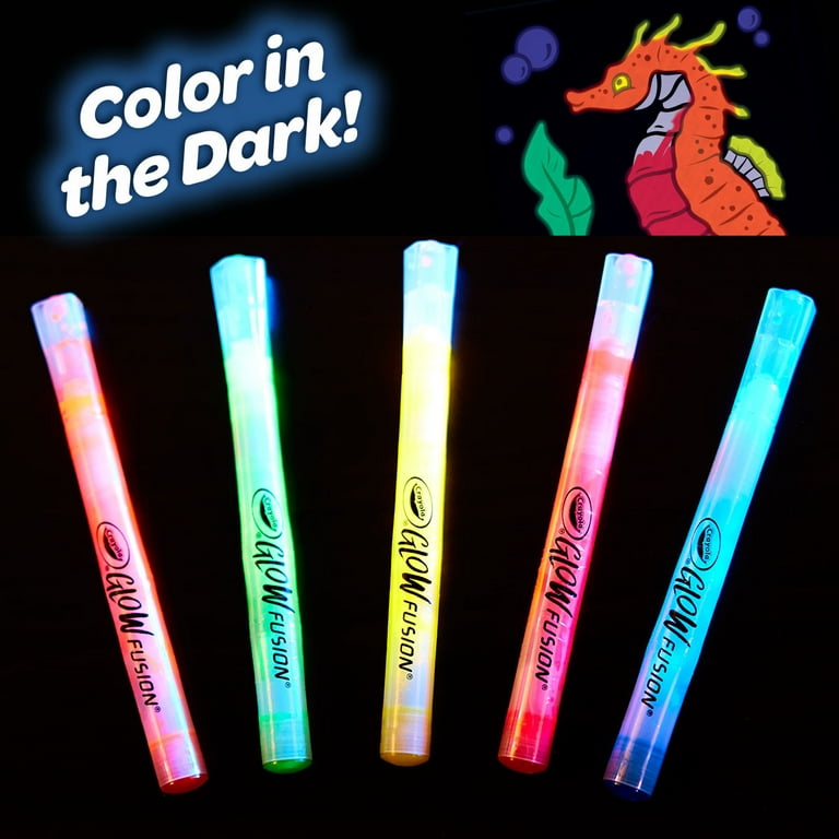 Crayola Glow Fusion Deep Sea Creatures Glow in The Dark Coloring Set Each