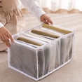 thumbnail image 1 of Bolsa organizadora de ropa, calcetines y bragas, con 7 compartimentos, apilable y plegable, con divisor de malla y organizador para vaqueros., 1 of 4