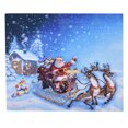 thumbnail image 1 of Tapiz navideño con diseño de Papá Noel y ciervo, ideal para colgar en la pared, decoración de fondo para dormitorio, 150 x 150 cm (59,1 x 59,1 pulgadas), 1 of 14
