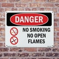 thumbnail image 5 of No Smoking No Open Flames OSHA Danger Aluminum Sign 24 Inch x 18 Inch - 10 Pack, 5 of 8
