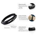 thumbnail image 5 of 555Jewelry Mens Unisex Stainless Steel Braided Wrap Multi Layer Leather Cord Magnetic Clasp Wristband Bracelet, Black 8 Inch, 5 of 7