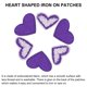 thumbnail image 4 of Corazón Forma Termoadhesivos Parches Oscuro Púrpura Bordado Cosido Amor Apliques Parches para Ropa Chaquetas Mochila Zapatos Reparación Adornos Paquete de 15, 4 of 6