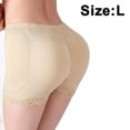 thumbnail image 1 of Pantalones para abdomen, pantalones para bajar la cadera, ribete de encaje, almohadillas para la cadera, cintura, ropa interior ajustada, 1 of 8