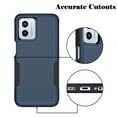 thumbnail image 2 of For Motorola Moto G 5G 2023 Phone Case,2 in 1 Hard PC Phone Case for Moto G 5G 2023 , Njjex Rubber & Rugged Shockproof Full Body Protection Case Cover - Blue, 2 of 6