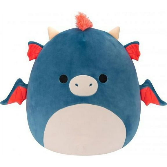 Squishmallows Original 14-Inch Carin Blue Dragon with Orange Mane Official Jazwares Plush