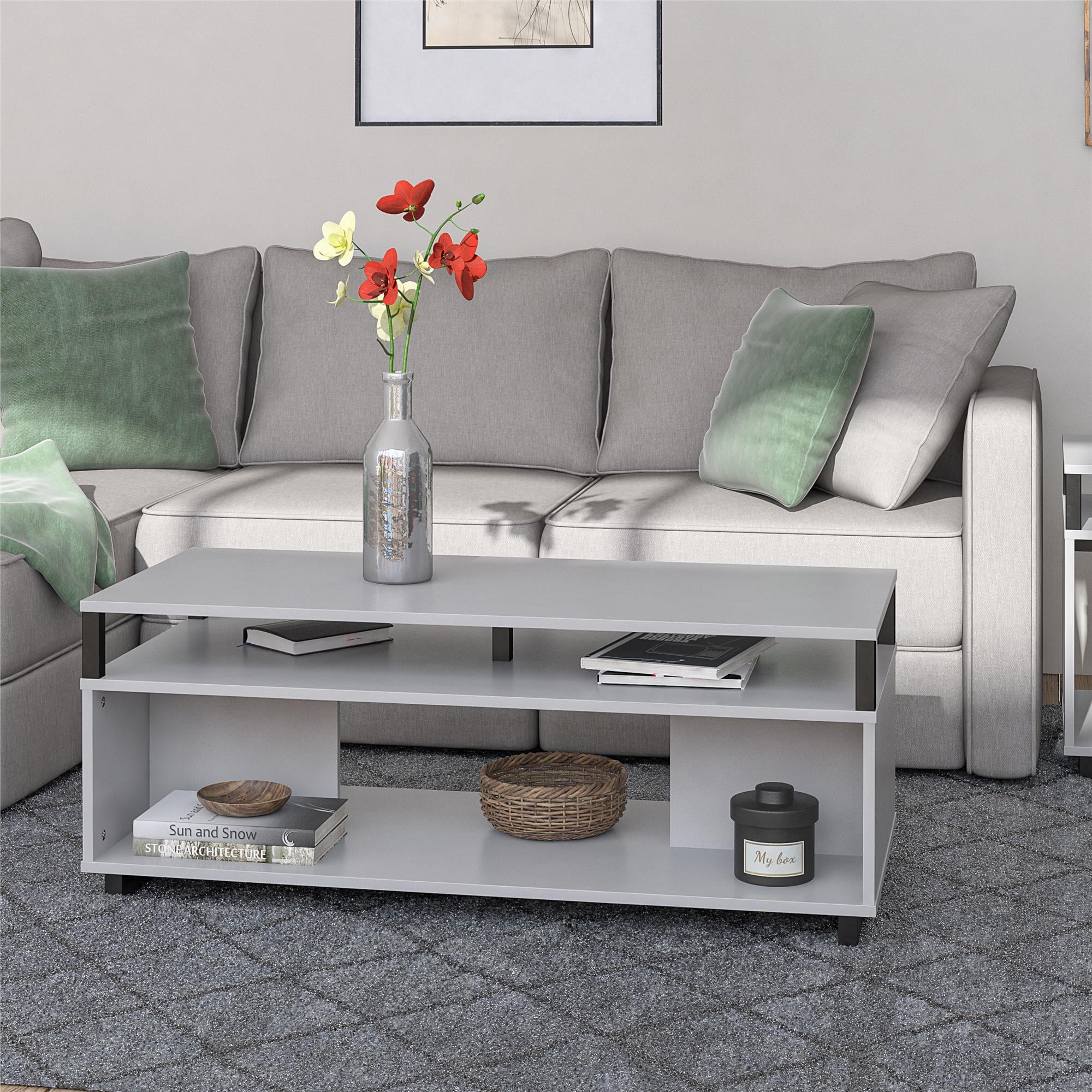 Ameriwood Home Carson Coffee Table, Dove Gray - Walmart ...