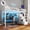 White, variant on Aukfa Twin XL Metal Loft Bed with Storage Stairs, Shelves, Wardrobe, USB Ports & LED Lights, Heavy-Duty Bed Frame for Adults & Kids, Black
