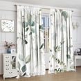 thumbnail image 4 of Eucalyptus Curtains Green Leaves Branches Spring Botanical Blackout Print Rod Pocket Window Drapes for Bedroom Living Room 42x54in, 4 of 6