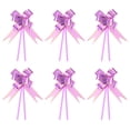 thumbnail image 1 of Unique Bargains 3.3inch Pull Bows Gift Wrapping Pull Bow Gold Thread Style Baskets Present Bows Ribbon Light Purple 100 Pcs, 1 of 6