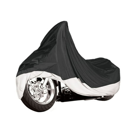 Armor Shield Motorcycle Cover, Fits Motorcycles up to 1500cc Full Dress, Black/Silver