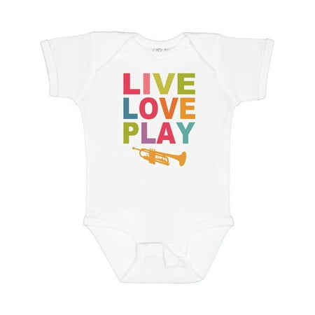 

Inktastic Live Love Play the Trumpet Gift Baby Boy or Baby Girl Bodysuit