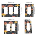 thumbnail image 2 of Yayeee Rocker Switch Wall Plate 2-Gang 4.7"x4.6" Home Decorative Outlet Cover, Black Mushroom Pattern, 2 of 6