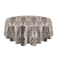thumbnail image 5 of Boho Brown Damask Ethnic Pattern Round Tablecloth 60"x60",Wrinkle Wipeable Table Cloth for Kitchen Dining Room Picnic Patio Party, 5 of 6