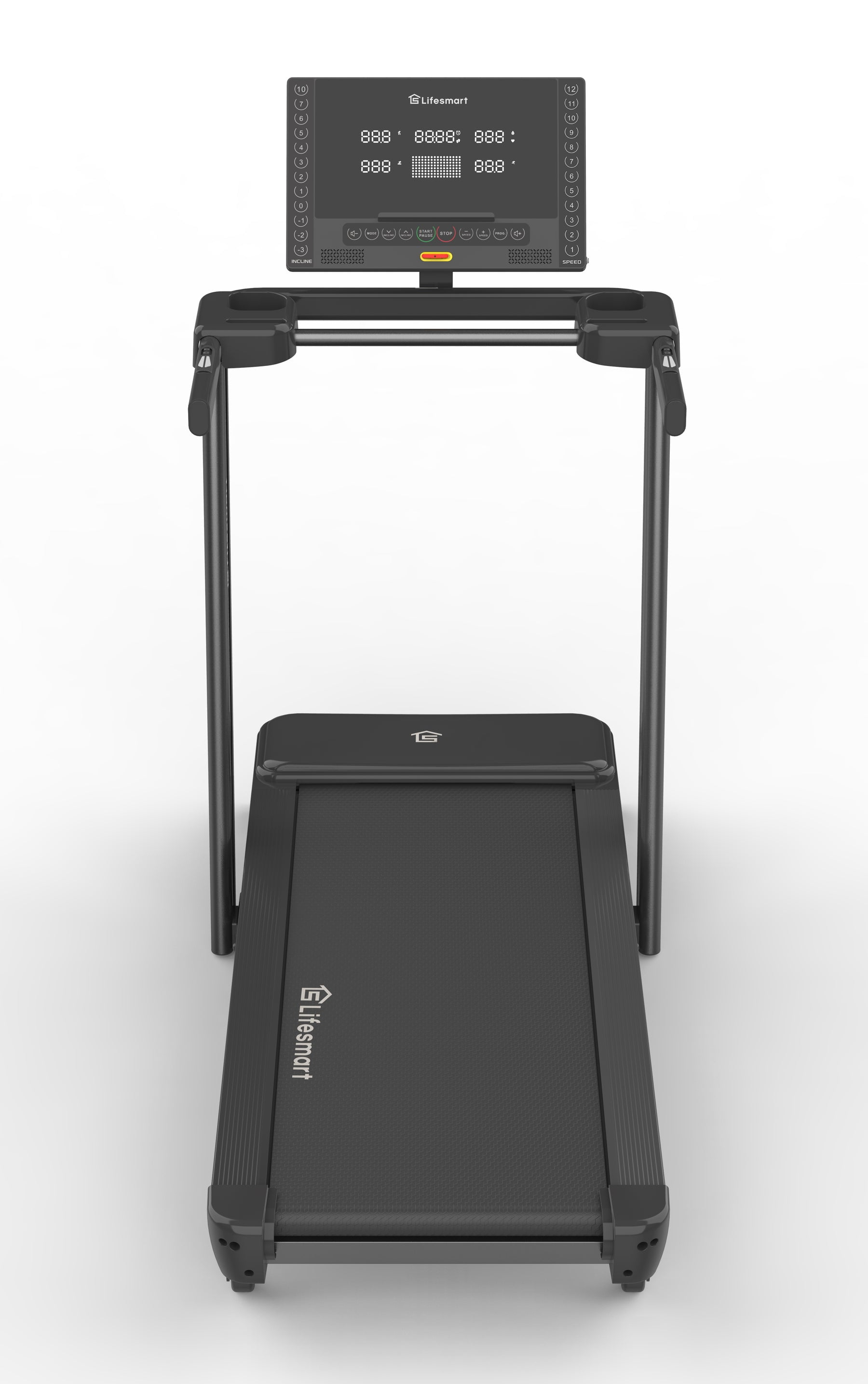 Lifesmart TM2500 PowerTouch Folding Treadmill for Home Gym with Brushless Motor Incline and Decline Compact Heavy Duty Treadmill with Bluetooth Speakers and Heart Rate Monitor