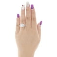 thumbnail image 6 of 14K Two Tone Gold Real Diamond Wedding Bridal Set Ring Halo Split Shank 1.25 CT., 6 of 7