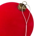 thumbnail image 5 of Bright Red Flocked Ball Christmas Ornaments, 4 Count, 5 of 7