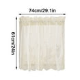 thumbnail image 3 of Lace Floral Lace Curtains Kitchen Coffee Curtains Bedroom Rod Curtains Lace Short Curtains Lace Curtains 24 X 29 Inches 1Panels Polyester Curtains,B,Polyester, 3 of 9