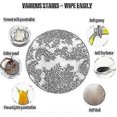 thumbnail image 4 of 180cm Round Pvc Oilcloth Tablecloth, With Floral And Lace Pattern, Waterproof Stain Resistant, 4 of 5