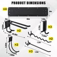 thumbnail image 2 of Studyset 16 PcsGarage Tool Organizer Wall Mount, Tool Storage Organization 64 in Heavy-Duty Garden Tool Storage Organization System with 12 Adjustable Hooks, Metal Garage Storage Rack for Basement, 2 of 8