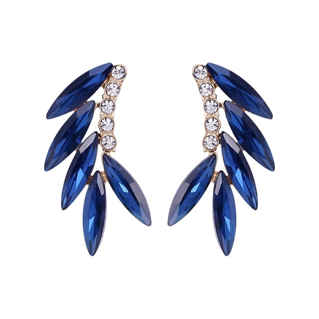 Fiudx Pendientes de Cristal, Elegantes Joyas con Diseño de Aro, Detalles Únicos de Diamantes de Imitación, Llamativos Accesorios de Moda, Glamour para Bodas y Fiestas, Un Regalo para Sus Momentos Esp