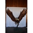 thumbnail image 2 of Giant Eagle Catching His Prey in Action Bronze Statue Size: 84" x 40" x 84"H, 2 of 11