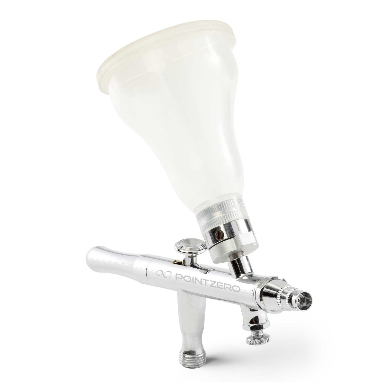 PointZero Dual-Action 4-Color Changing Airbrush Set w/ MAC Valve - 3 Tip Set (.3mm .5mm .8mm)