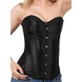 thumbnail image 5 of YouLoveIt Corsets for Women Waist Trainer Underbust Cincher Corset Busiter 12 Plastic Boned Corset Back Satin Lace up Corset with G-String Size S-6XL, 5 of 6