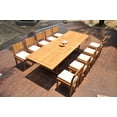 thumbnail image 5 of Grade-A Teak Dining Set: 10 Seater 11 Pc: 118" Double Extension Mas Rectangle Trestle Leg Table And 10 Veranda Armless Chairs WholesaleTeak #WMVR90, 5 of 5