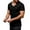 Black, variant on MIXUE Shirts For Men Summer Solid Color V Neck Short Sleeve Zipper Casual Pullover Tops Tee Shirts Sportswear,White,XL