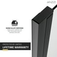 thumbnail image 6 of ANZZI Semi-Frameless Hinged Shower Glass Door Lancer Series 24 x 72 in. Matte Black, 6 of 8