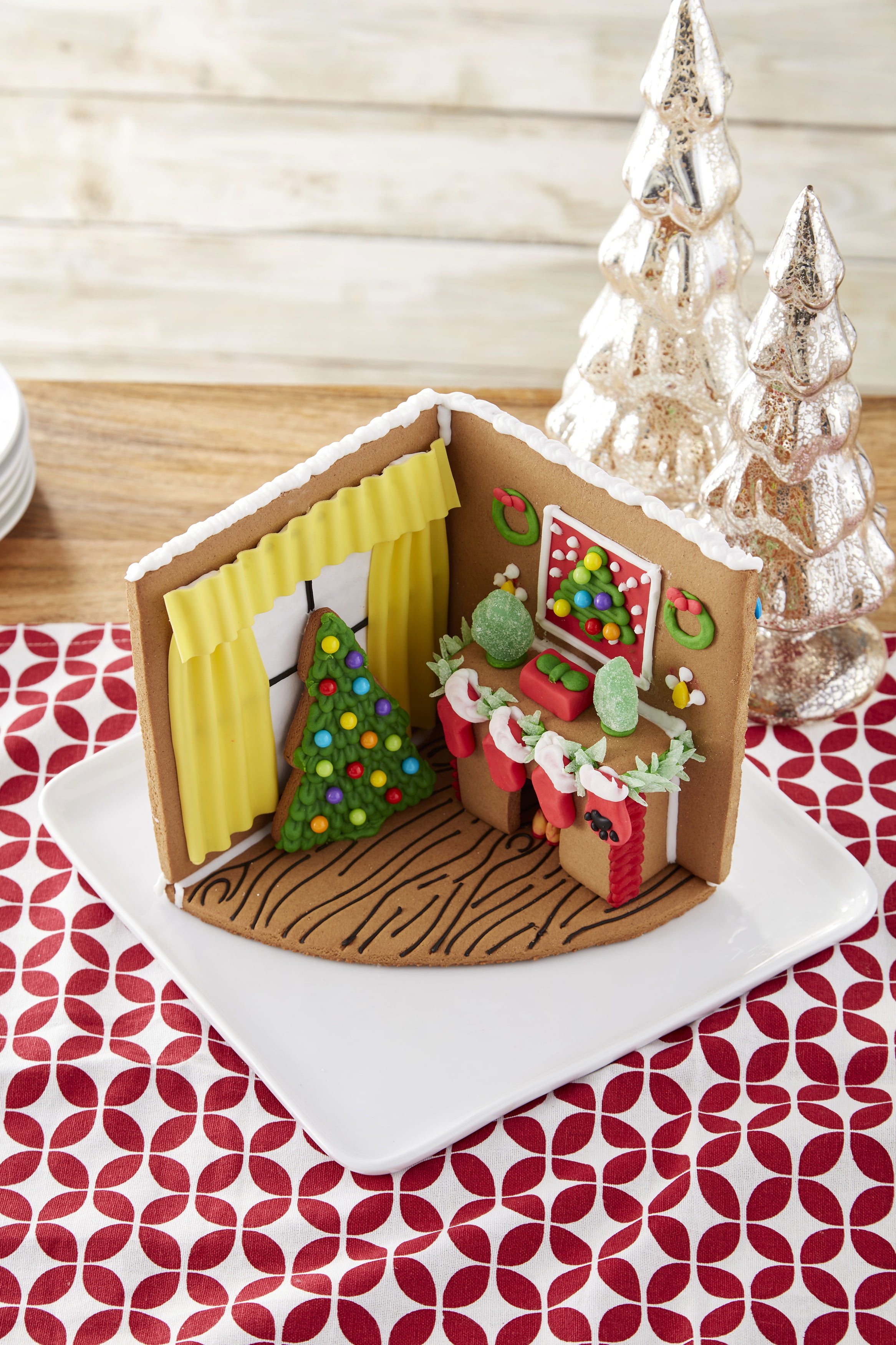 Unassembled Gingerbread Holiday Scene KitChristmas Tree