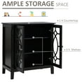 thumbnail image 4 of HOMCOM Sideboard Display Cabinet with 2 Glass Doors Adjustable Shelves, 4 of 10