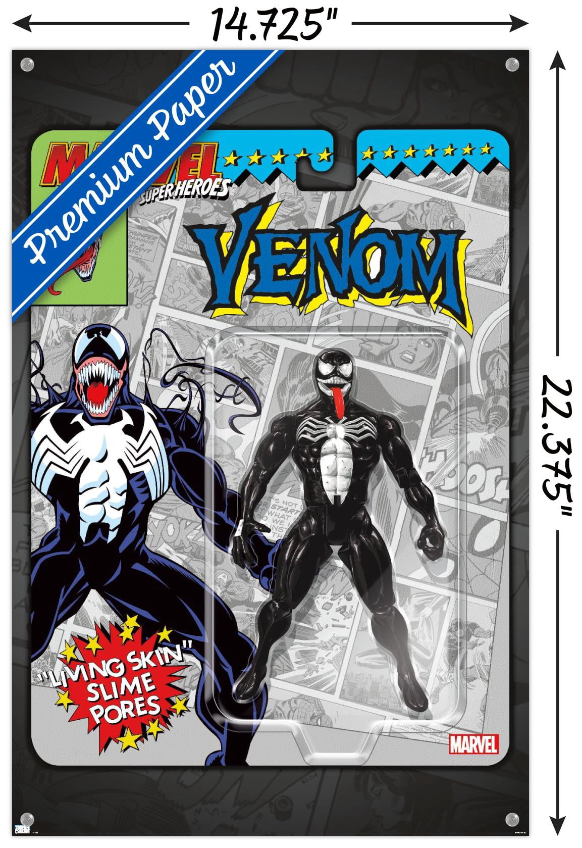 Marvel Toy Vault - Venom Wall Poster with Push Pins, 14.725" x 22.375"