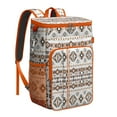 thumbnail image 1 of Bohemian Style Cooler Backpack 26 Cans – Waterproof Leakproof Lunch Backpack with Natural Floral Design for Travel, Work, and Outdoor Use, 1 of 6