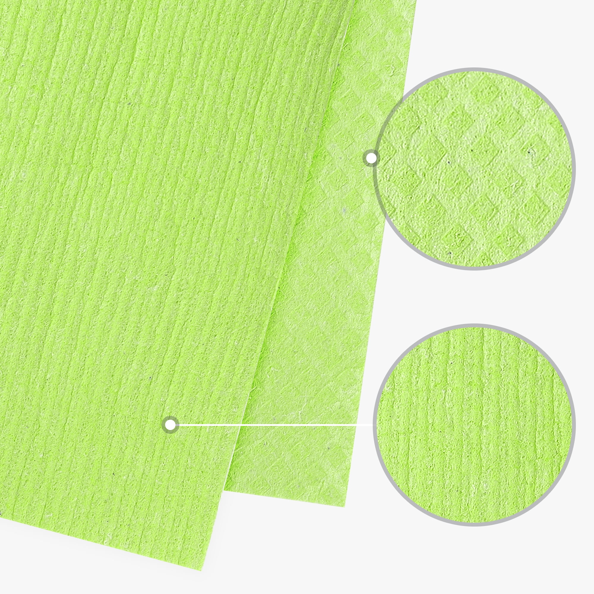 Unique Bargains Reusable Absorbent Sponge Dish Cloths Kitchen Towels Lint Free 7" x 8" Green 10pk