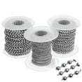 thumbnail image 2 of U8MO 10 Meters Stainless Steel 1mm~2.5mm Metal Ball Bead Chain for Jewelry Making-1.5mm, 2 of 6
