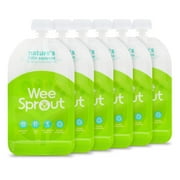WeeSprout Double Zipper Reusable Food Pouches for Babies & Toddlers, Green, 5 fl oz