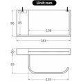 thumbnail image 5 of Antique Style Toilet Paper Holder with Storage Space Made of Quality Brass Ideal for Smartphone Multi Function Toilet Paper Holder for Bathroom with Beautiful Design, 5 of 5
