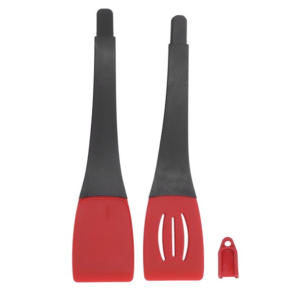 Pinces De Cuisine 3 En 1 Pinces à Aliments Verrouillables En Silicone Résistant à la Chaleur Pinces à Pointe Antidérapante Pour Faire Frire des Aliments Servant une Salade De Barbecue(红/黑)
