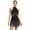 Black, variant on YiZYiF Women's Sparkle Latin Dance Dress Tassel Bodysuit Samba Cha-Cha Stage Shows Dancewear Royal Blue XXL