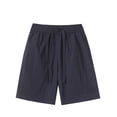 thumbnail image 2 of pstuiky Hombres bajos, Pantalones cortos de cintura elástica con cordón y bolsillo con movimiento de color sólido para hombre Pantalones cortos de baloncesto, 2 of 3