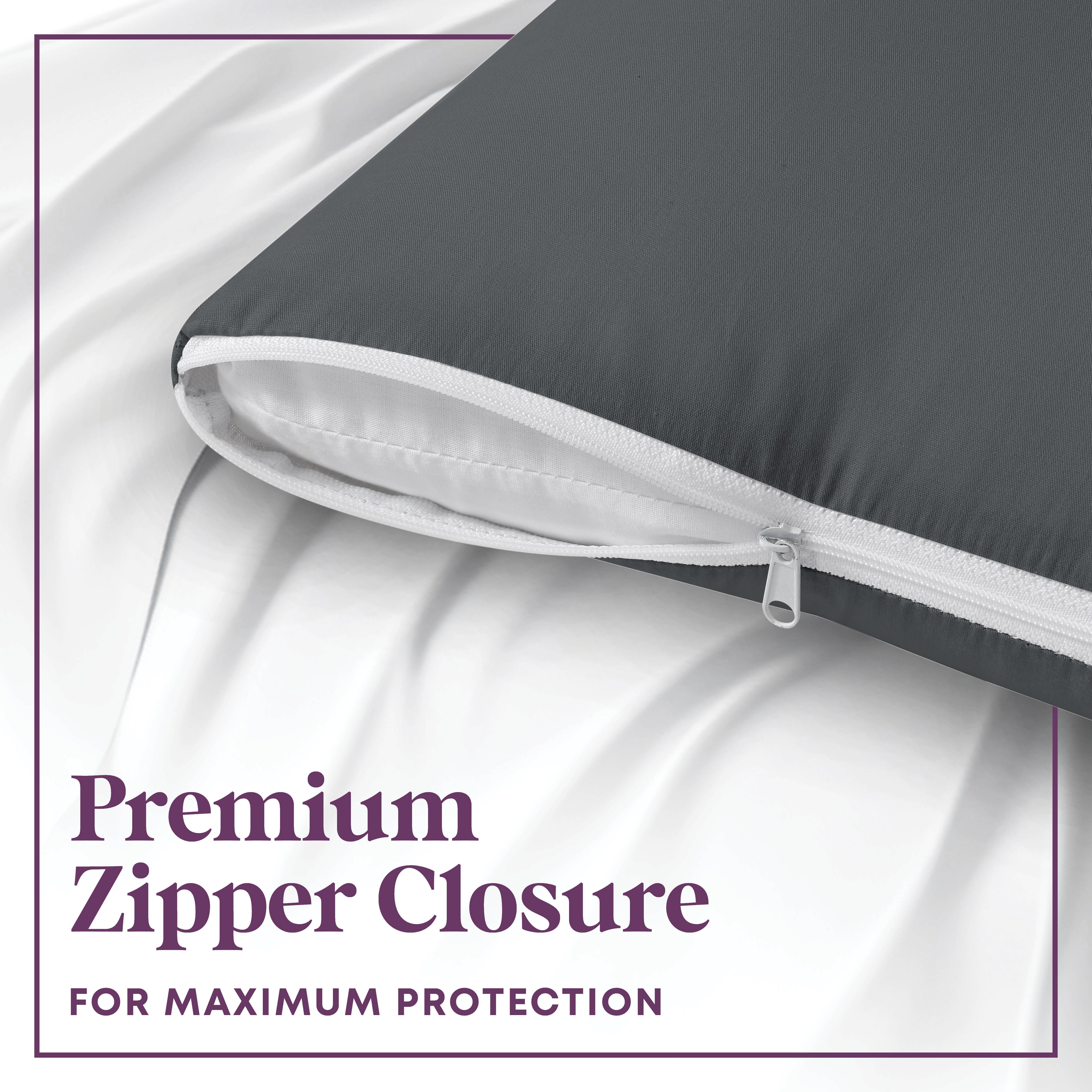 CIRCLESHOME Throw Pillow Protectors - 100% Cotton Breathable Pillowcases - 20 X 20 Square Pillowcases - Protects Pillows from Dirt, Dust and Debris (Square Pillow - 4 Pack- 20x20)