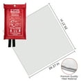 thumbnail image 2 of Rocyis Emergency Fire Blanket (2 Pack) + 2 Hooks & 1 Gloves, 40" x 40" Fire Blanket for Home, Fiberglass Fireproof Kitchen,100% Fiberglass, 2 of 7